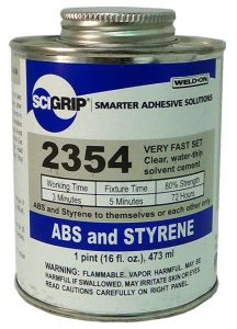 ABS - #2354 WELD-ON CEMENT, FAST DRY, PINT