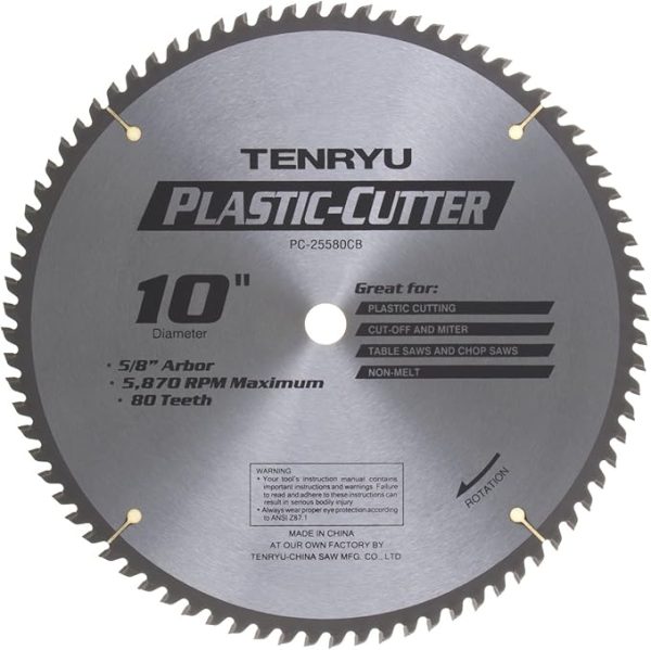 SAW BLADE FOR PLASTICS (CARBIDE TIPPED), 10" - Image 2